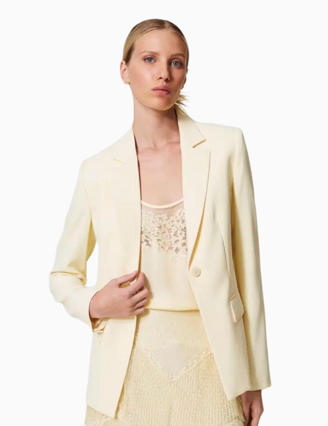 Chaqueta TWINSET blazer de crepé fluido 