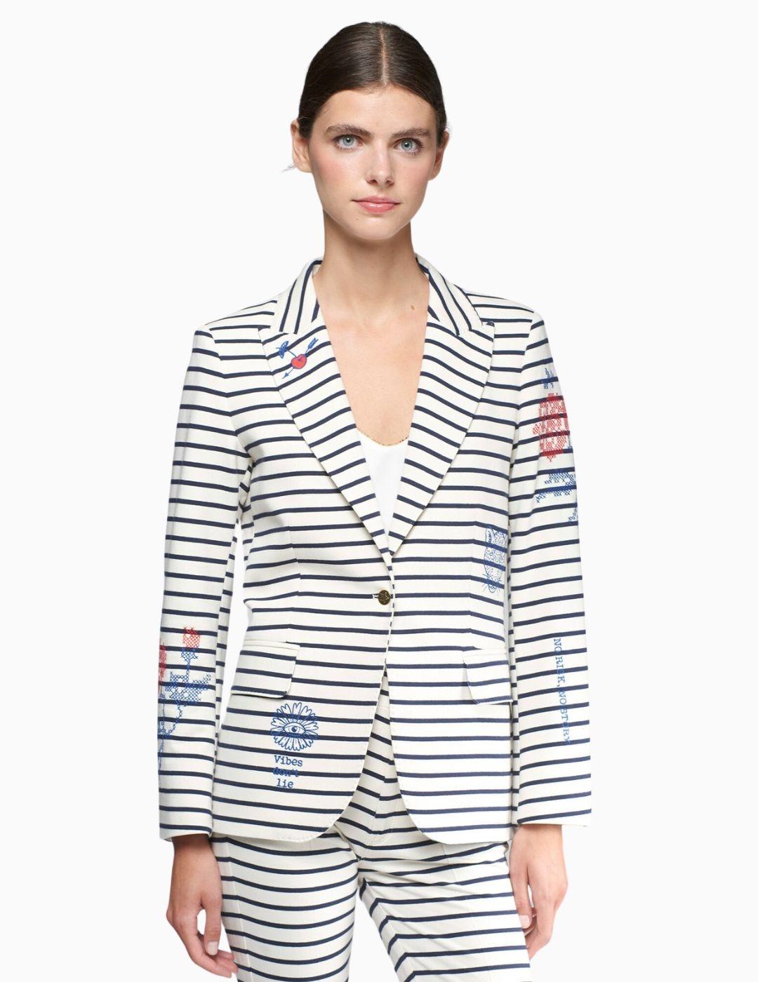 Chaqueta VILAGALLO heather punto raya