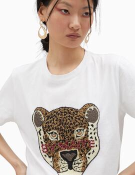 Camiseta LOLA CASADEMUNT BY MAITE león pedrería 