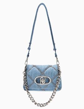 Bolso LUI JO LaPuffy de denim con cadenas  