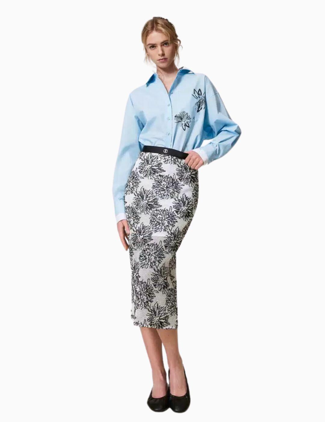 Falda TWINSET midi con lentejuelas 