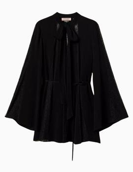 Túnica TWINSET de crepé con encaje 