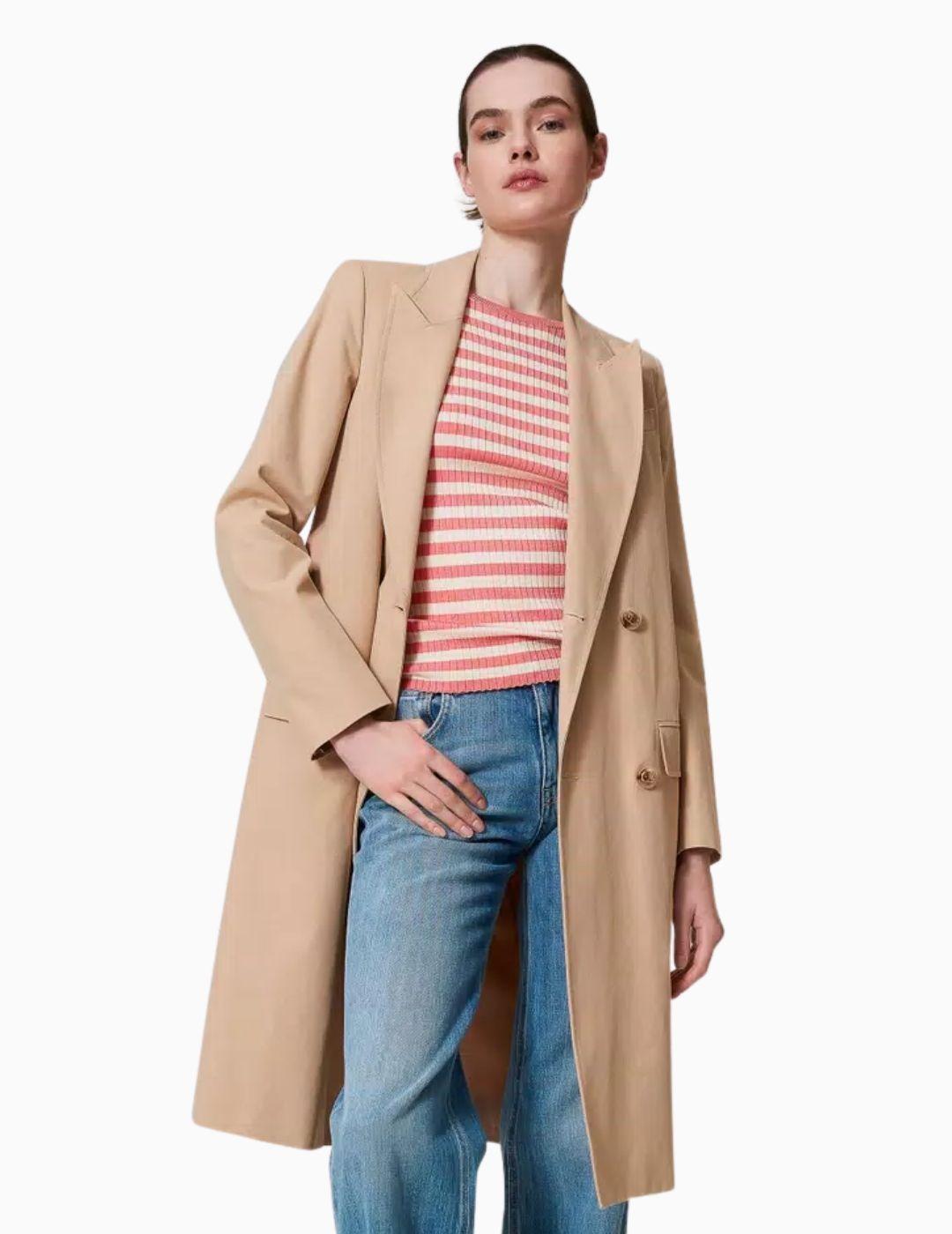 Gabardina TWINSET cruzada con botones