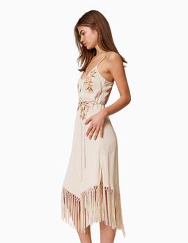 Vestido TWINSET midi con bordado floral 