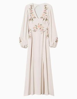Vestido TWINSET largo con bordado floral 