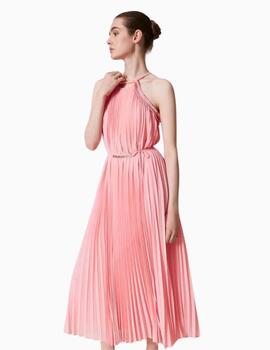 Vestido TWINSET  largo de georgette plisado