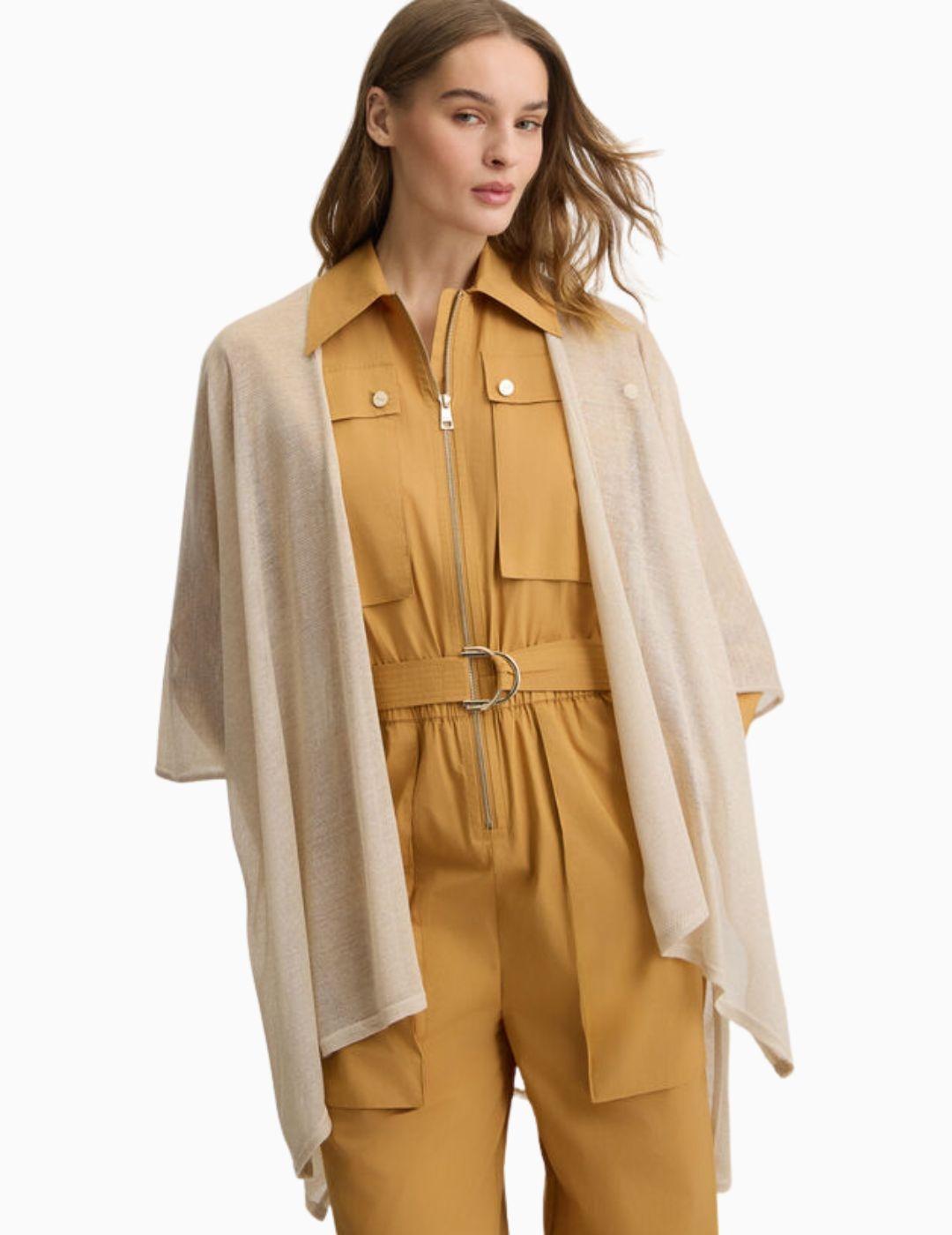 Poncho de punto de lurex