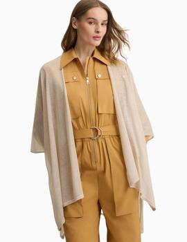 Poncho de punto de lurex