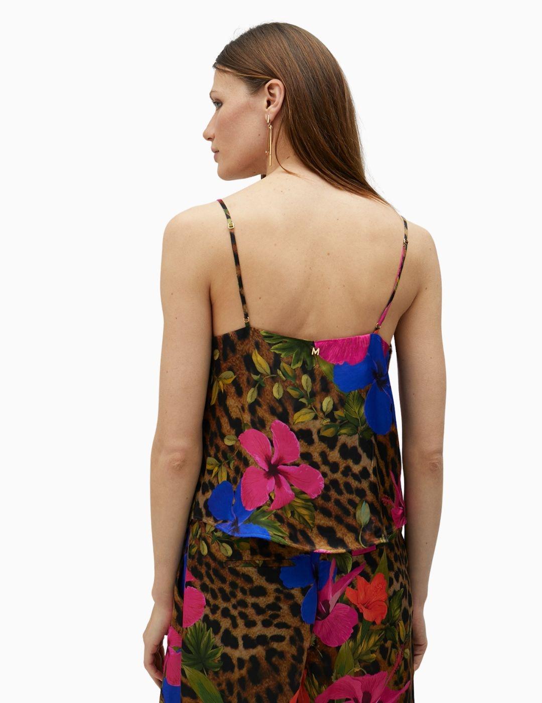Top LOLA CASADEMUNT BY MAITE lencero animal print 