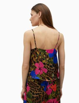 Top LOLA CASADEMUNT BY MAITE lencero animal print 
