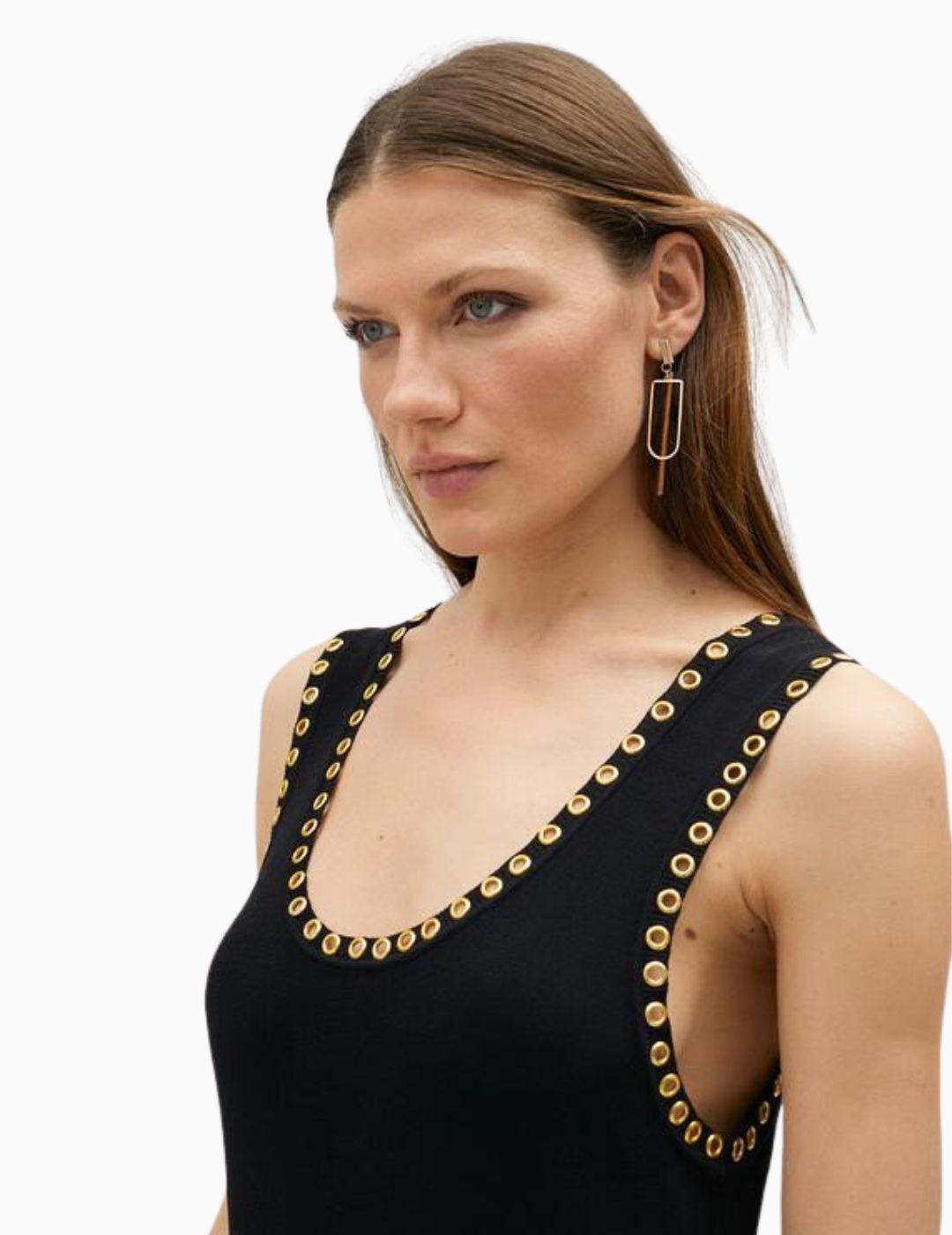 Vestido LOLA CASADEMUNT BY MAITE detalle eyelets