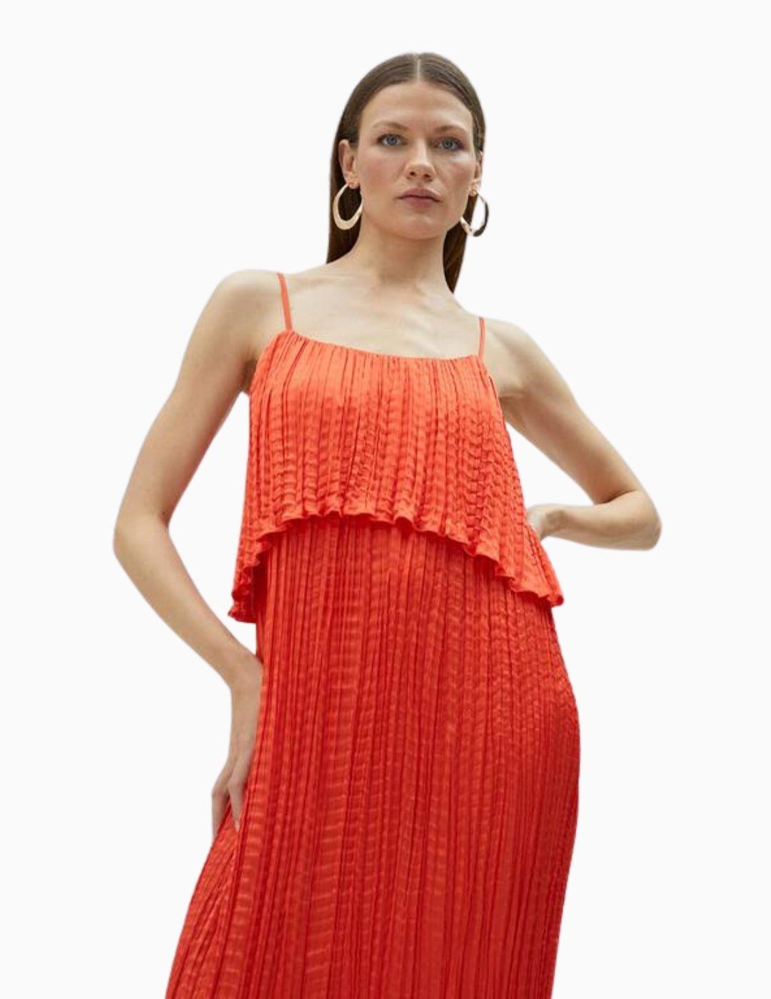 Vestido LOLA CASADEMUNT BY MAITE plisado midi