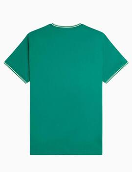 Camiseta FRED PERRRY con el ribete con dos franjas