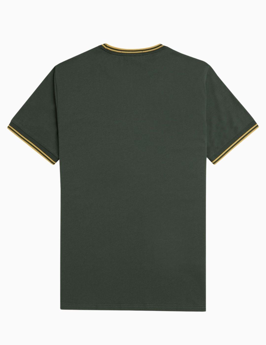 Camiseta FRED PERRY ribete con dos franjas 