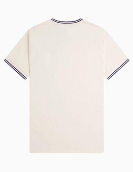 Camiseta FRED PERRY ribete con dos franjas 