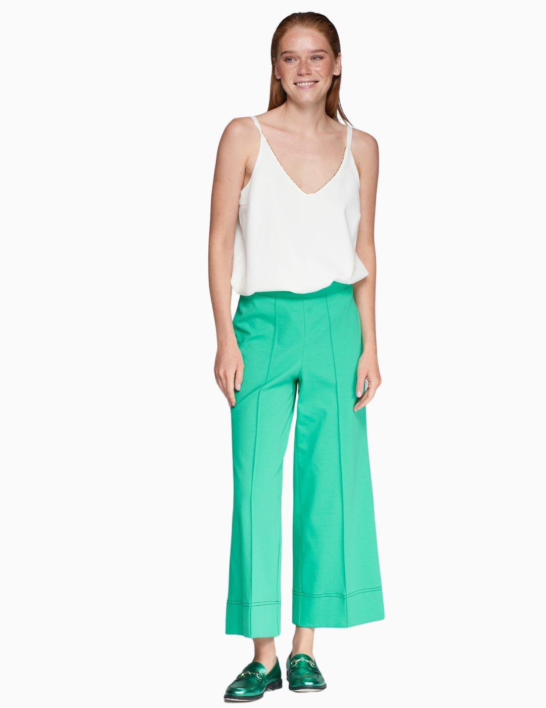Pantalon VILAGALLO punto roma verde