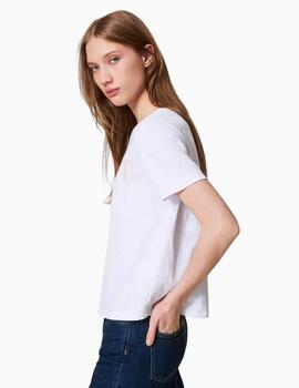 Camiseta TWINSET con bordado de logotipo Oval T 