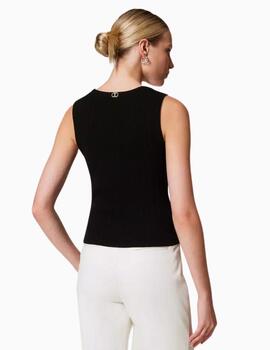 Top TWINSET de punto con botones decorativos 