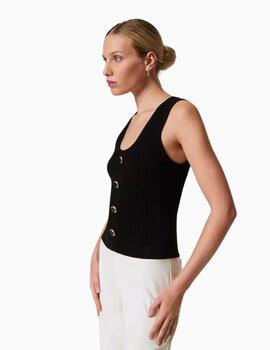 Top TWINSET de punto con botones decorativos 