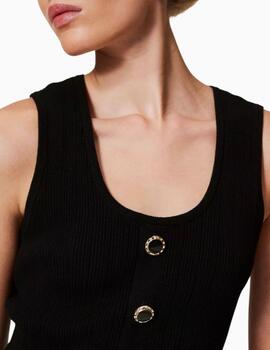 Top TWINSET de punto con botones decorativos 