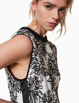Vestido TWINSET corto con bordado de lentejuelas 