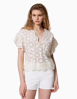 Blusa TWINSET con bordado inglés