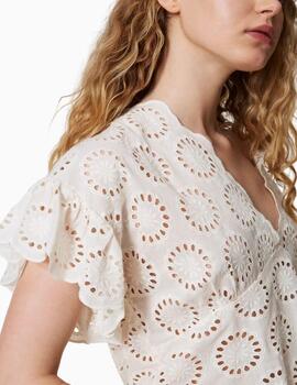 Blusa TWINSET con bordado inglés