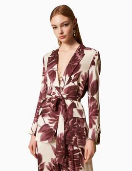 Chaqueta TWINSET blazer con estampado de flores 