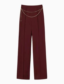 Pantalón TWINSET de crepé de cady con cinturón 