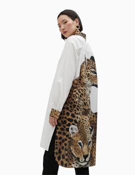 CAMISA LOLA CASADEMUNT EXTRALARGA ESTAMPADO LEOPAR