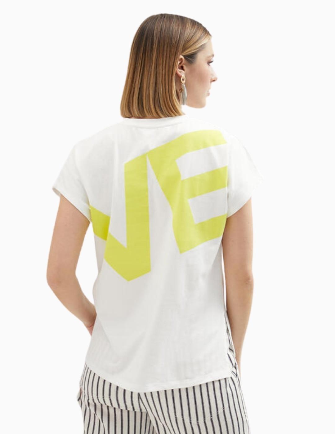 CAMISETA LOLA CASADEMUNT BLANCA LOVE AMARILLO