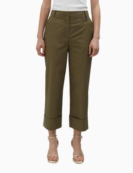 PANTALÓN LOLA CASADEMUNT POPEL VUELTA BAJO VERDE