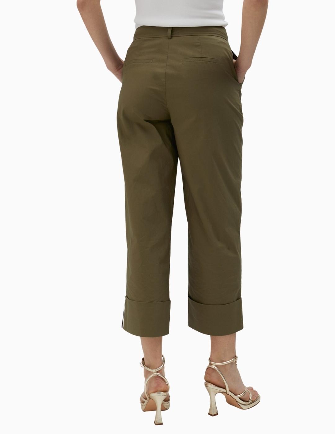 PANTALÓN LOLA CASADEMUNT POPEL VUELTA BAJO VERDE