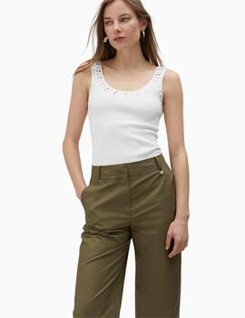 PANTALÓN LOLA CASADEMUNT POPEL VUELTA BAJO VERDE