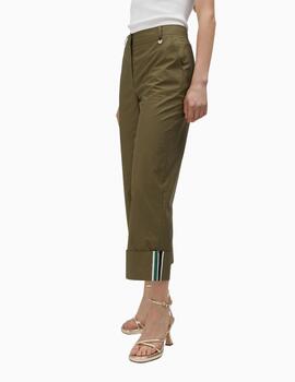 PANTALÓN LOLA CASADEMUNT POPEL VUELTA BAJO VERDE
