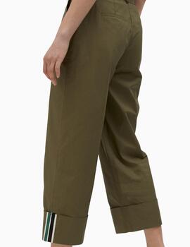 PANTALÓN LOLA CASADEMUNT POPEL VUELTA BAJO VERDE