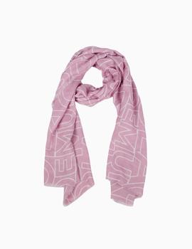 FULAR LOLA CASADEMUNT MONOGRAMA ROSA