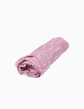 FULAR LOLA CASADEMUNT MONOGRAMA ROSA