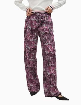 PANTALÓN LOLA CASADEMUNT RECTO ANIMAL PRINT ROSA