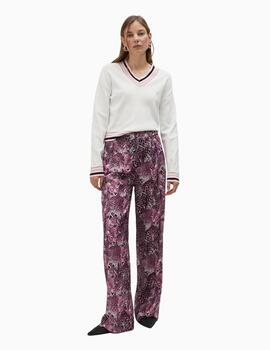 PANTALÓN LOLA CASADEMUNT RECTO ANIMAL PRINT ROSA