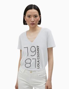 CAMISETA LOLA CASADEMUNT PIEDRAS 1981 BLANCA