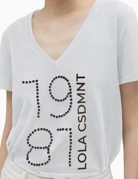 CAMISETA LOLA CASADEMUNT PIEDRAS 1981 BLANCA