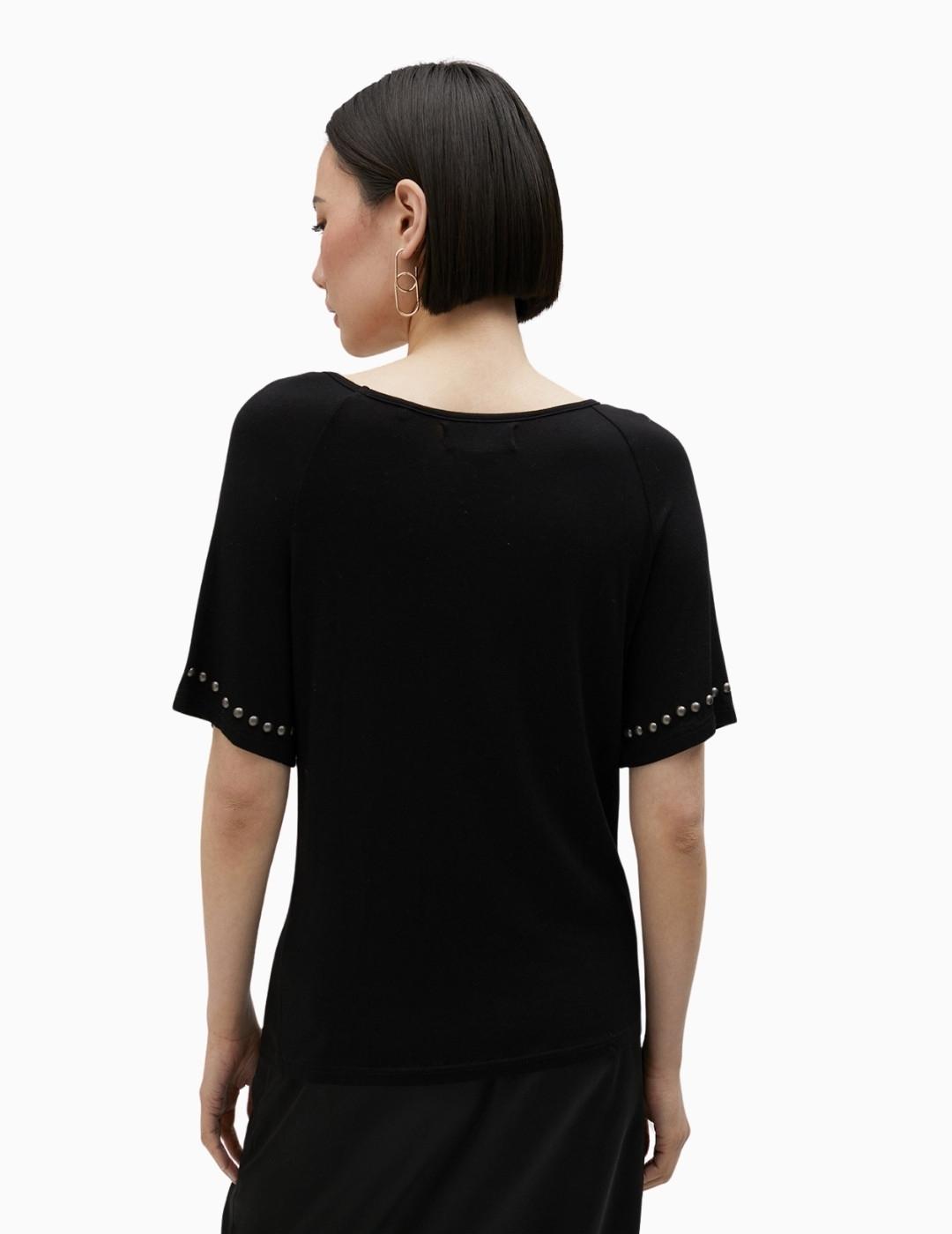 CAMISETA LOLA CASADEMUNT MANGA CORTA TACHAS NEGRAS