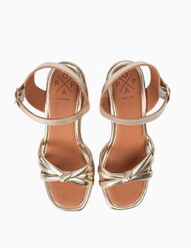SANDALIAS POPA JOLLA MULTI LAMINADA ORO Y PLATA