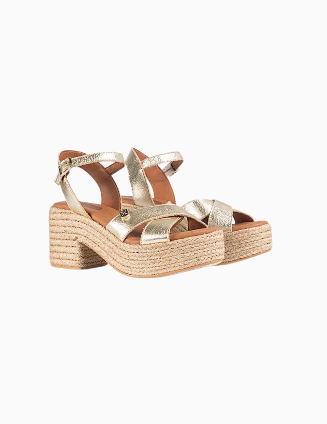 SANDALIAS POPA CLIFTON LAMINADO ORO
