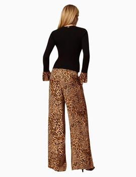 PANTALON TWINSET DE JACQUARD ANIMAL PRINT