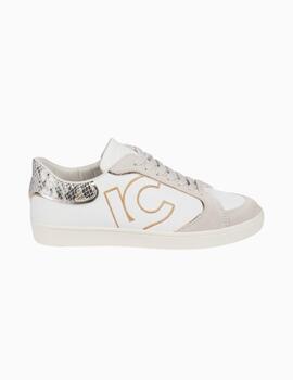 ZAPATILLAS LOLA CSDM DETALLE SERPIENTE Y PIEL GRIS
