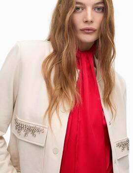 BOMBER LOLA CSDM DETALLE BOLSILLOS JOYA PIEDRA