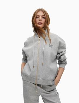 SUDADERA LOLA CSDM DETALLES LATERAL Y ESPALDA GRIS
