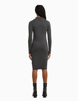 VESTIDO G-STAR WASHED SLIM RIB DK BLACK GD